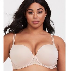 Nude Microfiber & Lace Push-Up Bra Torrid 40G